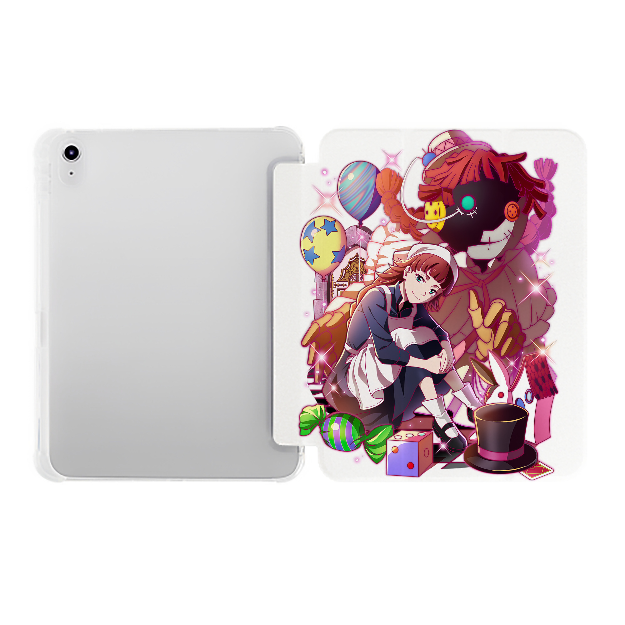 （画像用） 文豪ストレイドッグス Bungo Stray Dogs IPad ケース ペン収納付き 三つ折りスタンド PUレザー×シリコン 対応機種9.5/10.5/10.9インチ